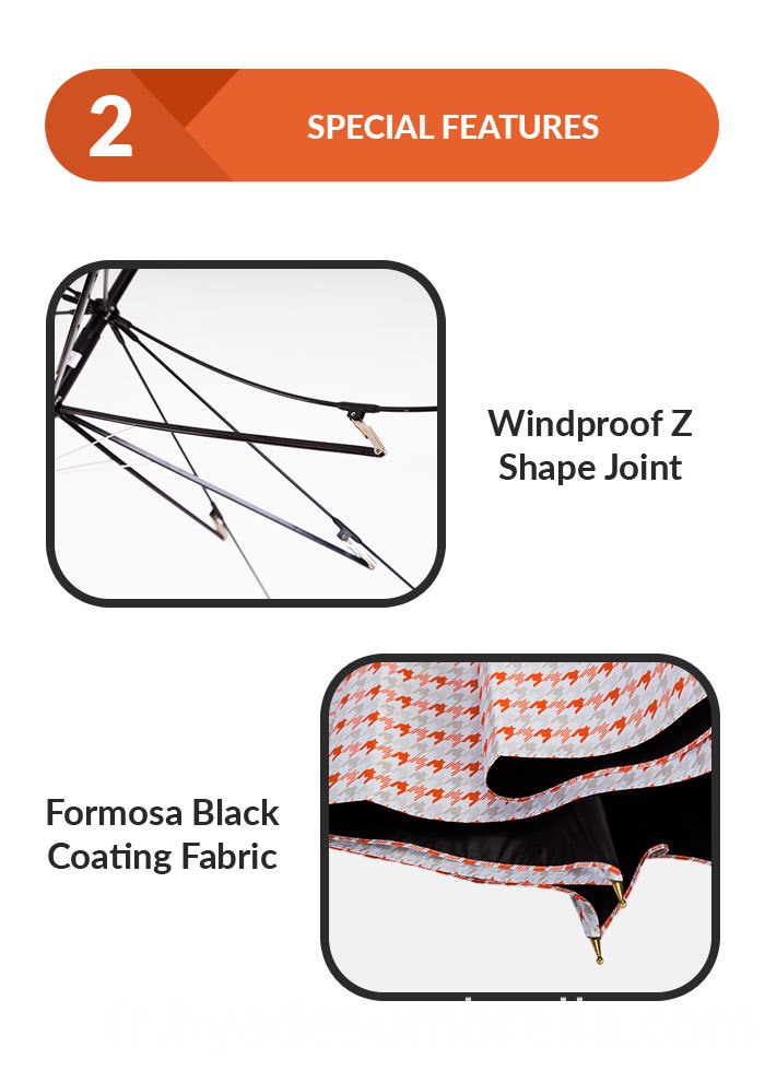 Tissu léger de parapluie droit ouvert automatique Auto Open Straight Umbrella Lightweight Fabric